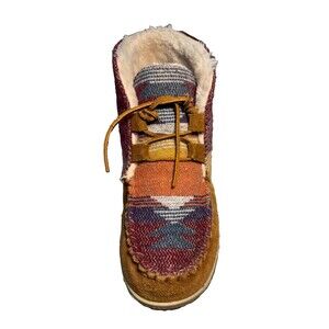Minnetonka Womens LEFT Torrey Lined Slipper 40143 Size 10 Multicolor Excellent